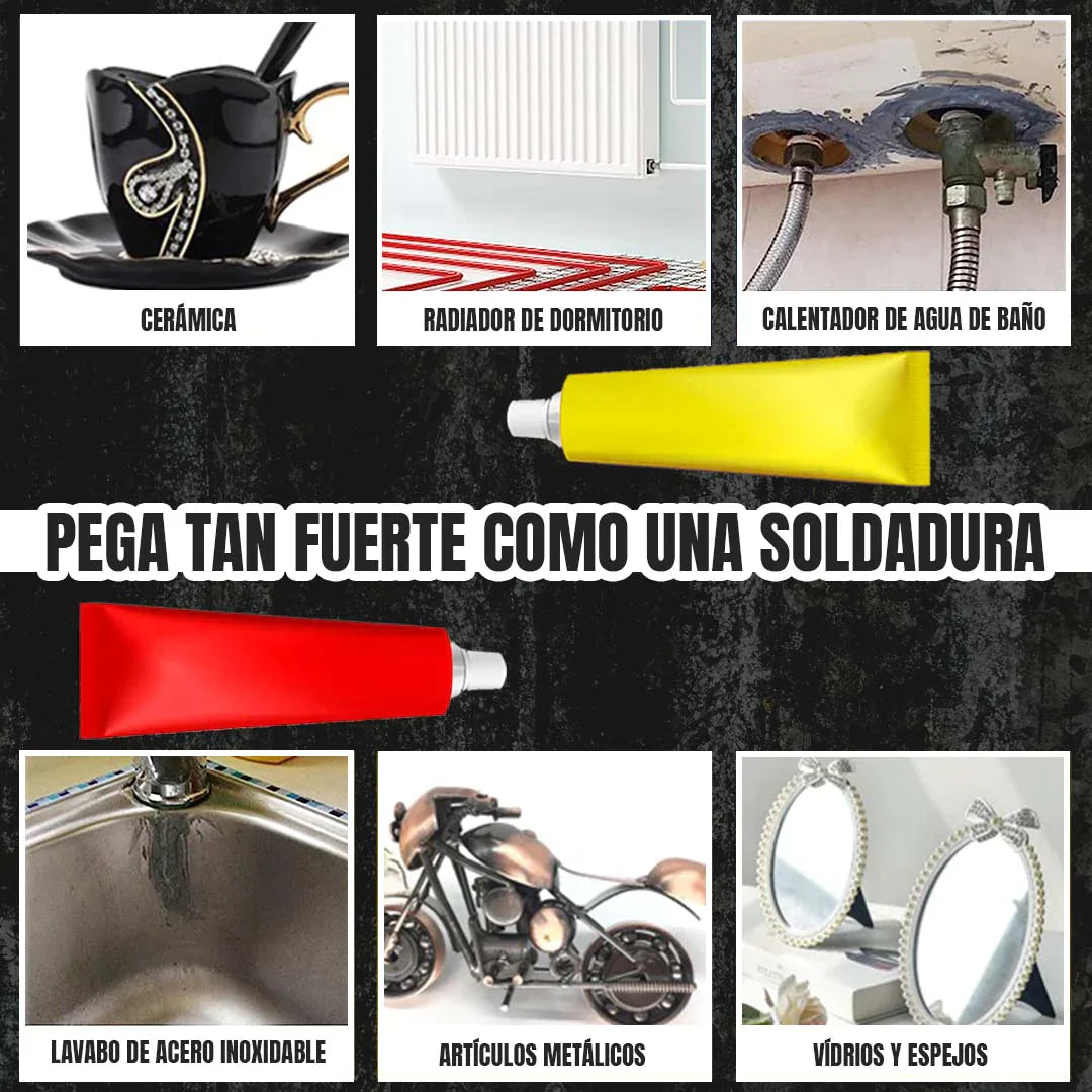 Pegamento de reparaciones Tipo Soldadura A+B ¡Oferta Exclusiva Blister 2 unidades!